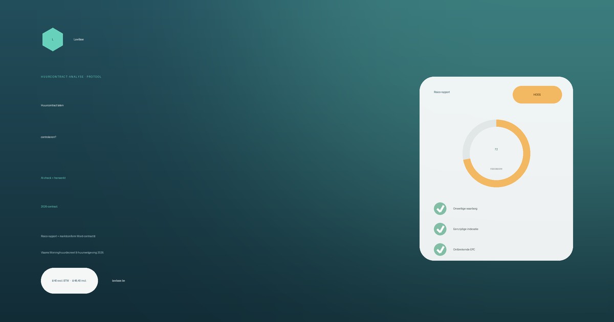 Huurcontract laten controleren & analyseren — AI-check